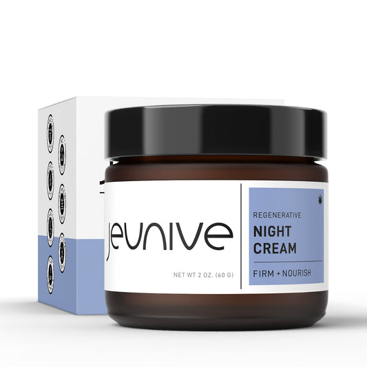 Jeunive Night Cream, Anti-Aging, Lavender, Peoony, Vitamins, Renew Skin, Soothing, Nourishing, Floral Extracts, Youthful Look Feel
