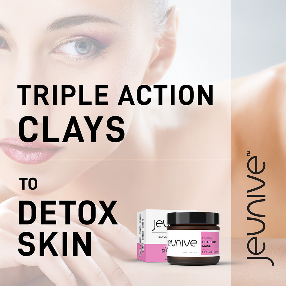 Triple Action Detoxifying Charcoal Mask | Spa Quality Cleansing Clays - Reduce Pores, Gently Exfoliate, Anti-Aging | Blackheads, Acne and Excessive Oil treatment for a youthful complexion, 2oz (57g)