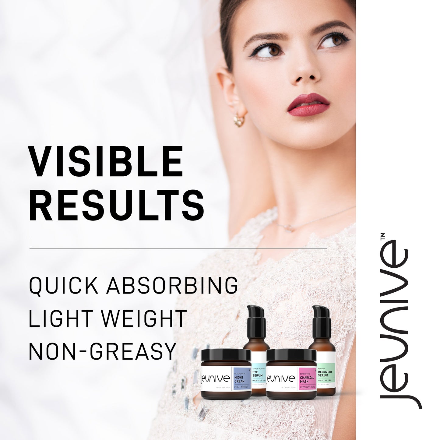 Jeunive Skin Texture Solution | 48Hr Collagen and Elastin promoting Texture and Tone Refinement | Invigorating & Rejuvenating | Reduce Pores and Blackheads, Even Tone …